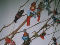 červen - letní výstava papoušci z ponožek