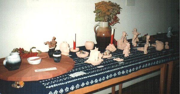 1994 vánoční výstava - modrotisk a keramika